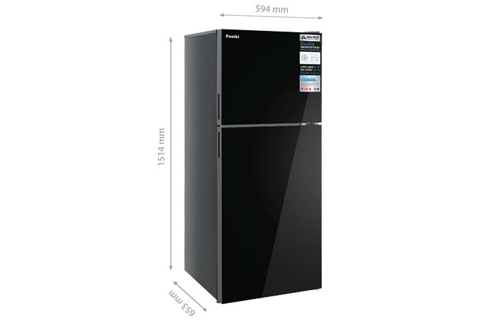 Tủ lạnh Funiki cánh kính Double Inverter 286 lít HR T8286GB